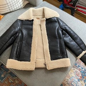 Mother - Women's Boxy Zip Moto Faux Leather Jacket